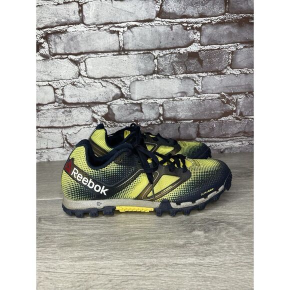 Reebok H20Drain DuraGrip FitFrame Black Neon Yellow Running Shoes Women 7.5US/38 - Picture 12 of 16